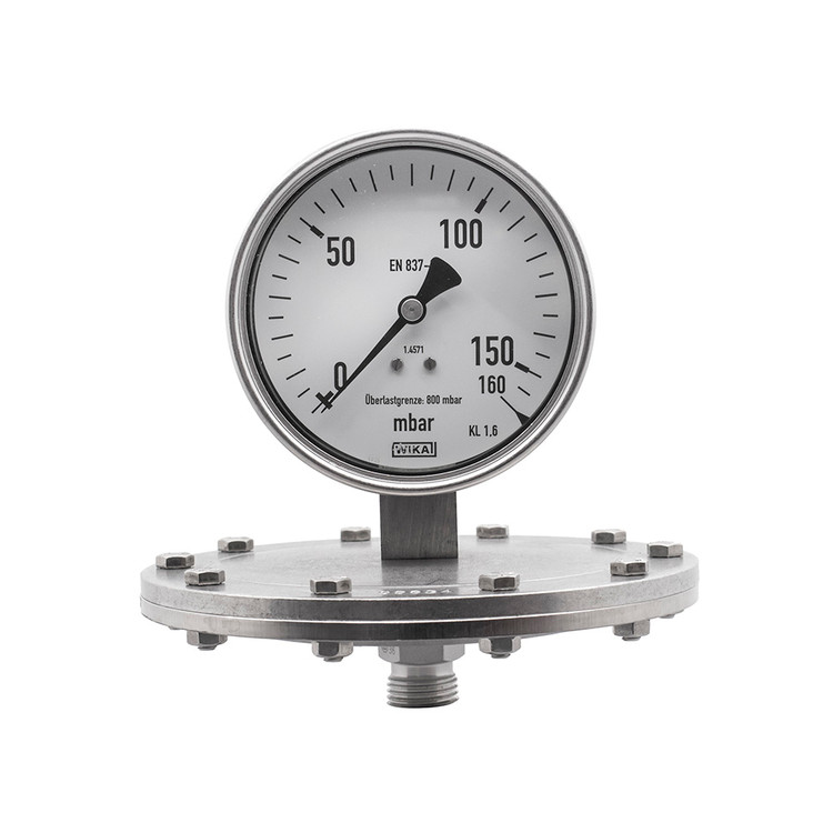 WIKA 160 mbar diaphragm pressure gauge model 432.50