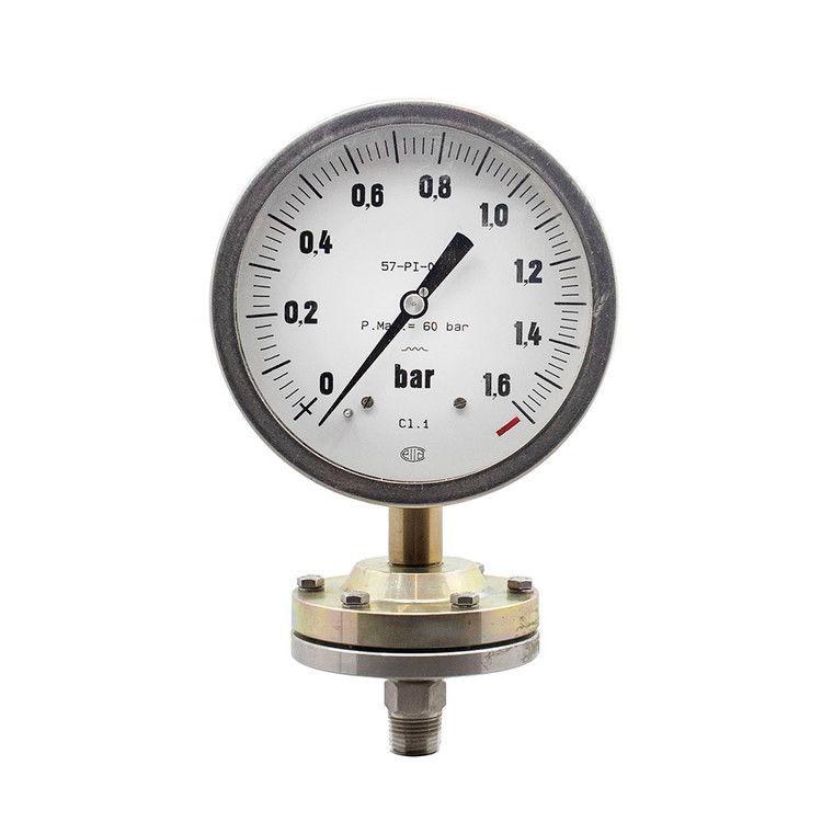 Diaphragm pressure gauge 10 cm 1.6 bar Sella brand