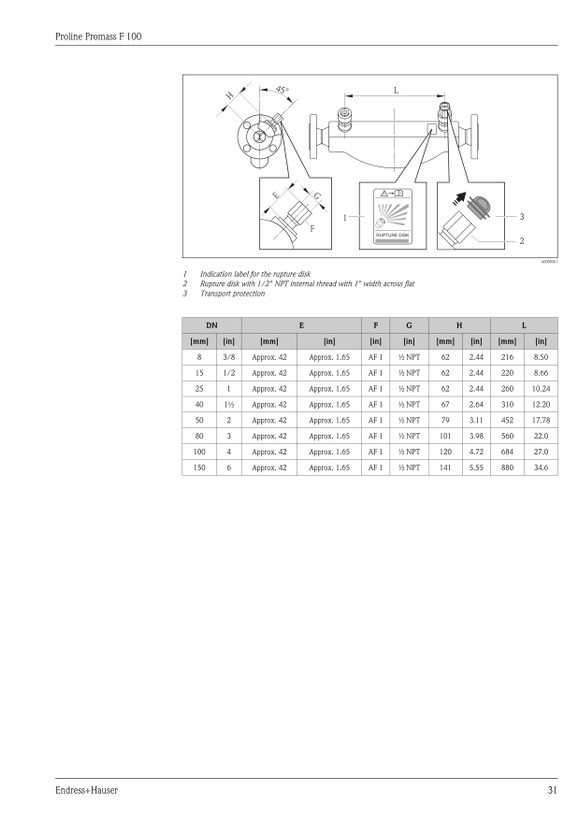 مس فلومتر اندرس هاوزر مدل Promass F100